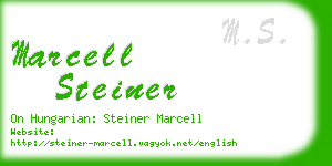 marcell steiner business card